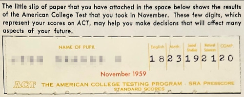 1956 College Entrance Examination Board Scholastic Aptitude Test Ticket NY,  NY